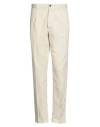 Drumohr Man Pants Beige Size 40 Cotton, Elastane In Neutral