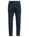 Drumohr Man Pants Navy Blue Size 40 Cotton In Blue