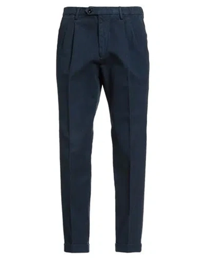 Drumohr Man Pants Navy Blue Size 40 Cotton