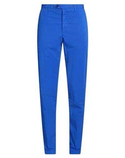 Drumohr Man Pants Bright Blue Size 30 Cotton, Elastane