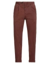 Drumohr Man Pants Brown Size 38 Cotton, Elastane