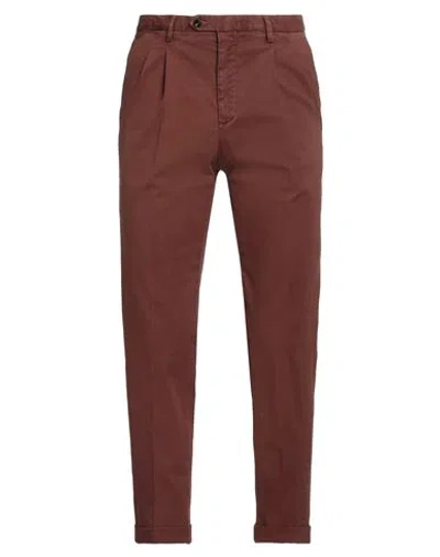 Drumohr Man Pants Brown Size 38 Cotton, Elastane