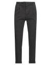 Drumohr Man Pants Charcoal Size 40 Cotton, Elastane In Black