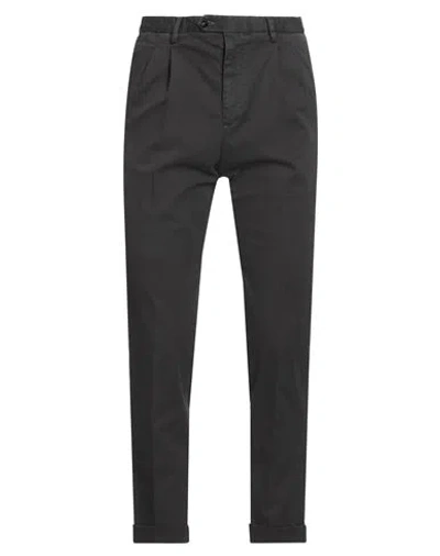 Drumohr Man Pants Charcoal Size 40 Cotton, Elastane In Black