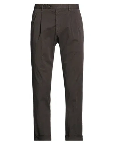 Drumohr Man Pants Dark Brown Size 38 Cotton, Elastane