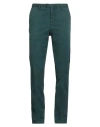 Drumohr Man Pants Deep Teal Size 40 Cotton, Elastane In Green
