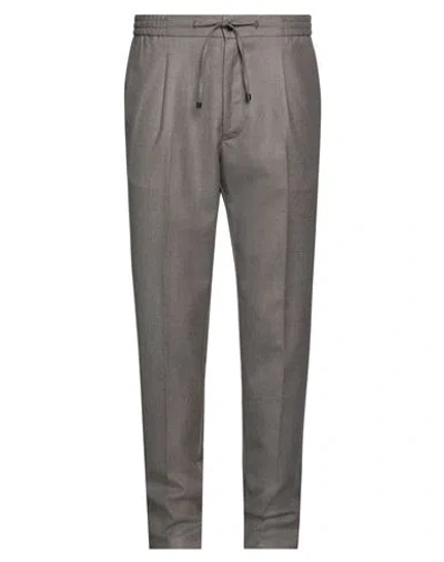 Drumohr Man Pants Dove Grey Size 40 Virgin Wool