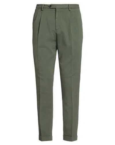 Drumohr Man Pants Light Green Size 40 Cotton, Elastane