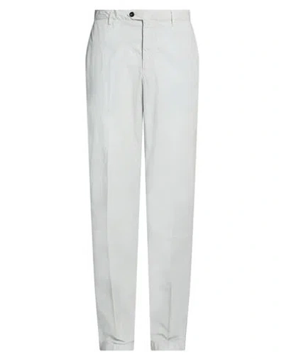Drumohr Man Pants Light Grey Size 36 Cotton, Elastane In Gray