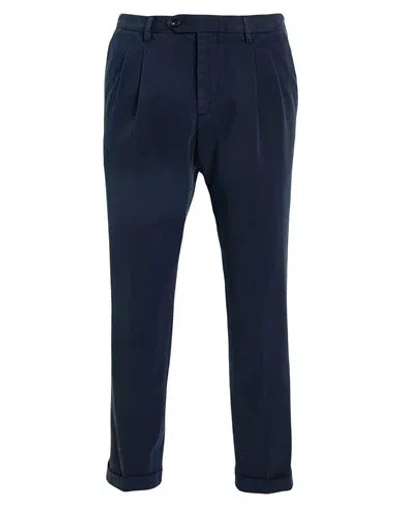 Drumohr Man Pants Midnight Blue Size 32 Cotton