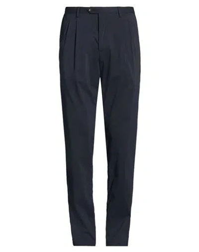Drumohr Man Pants Midnight Blue Size 40 Virgin Wool In Black