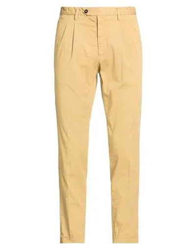 Drumohr Man Pants Mustard Size 44 Cotton, Elastane In Yellow