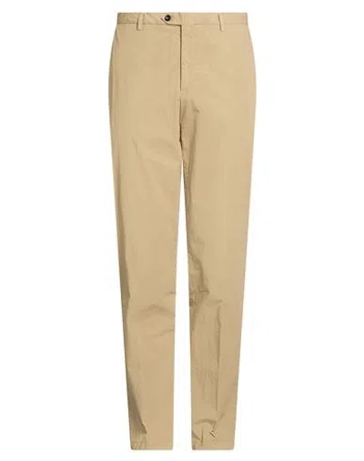 Drumohr Man Pants Sage Green Size 30 Cotton, Elastane In Neutral