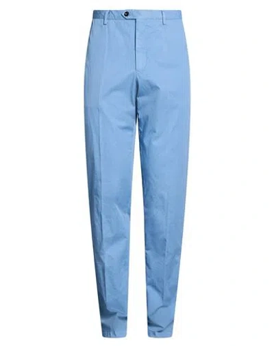 Drumohr Man Pants Slate Blue Size 30 Cotton