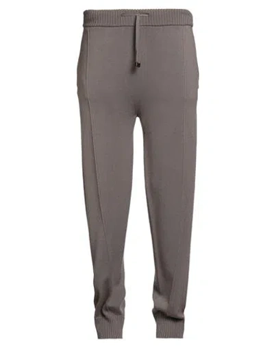 Drumohr Man Pants Taupe Size 40 Merino Wool In Gray