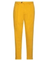 Drumohr Man Pants Yellow Size 30 Cotton, Elastane