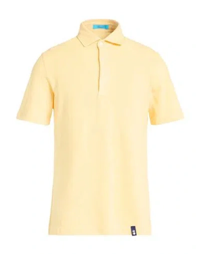 Drumohr Man Polo Shirt Apricot Size S Cotton In Yellow
