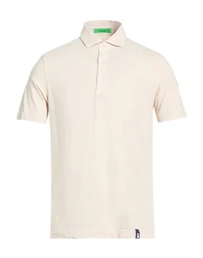 Drumohr Man Polo Shirt Beige Size Xxl Cotton In White