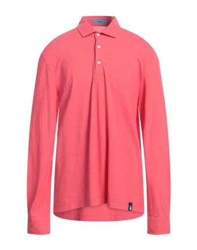 DRUMOHR DRUMOHR MAN POLO SHIRT CORAL SIZE L COTTON