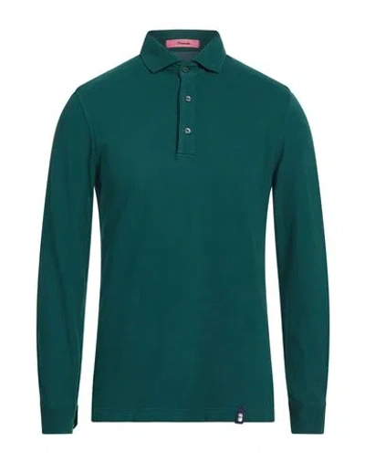 Drumohr Man Polo Shirt Dark Green Size Xxl Cotton