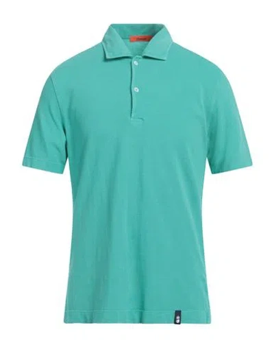 Drumohr Man Polo Shirt Emerald Green Size L Cotton
