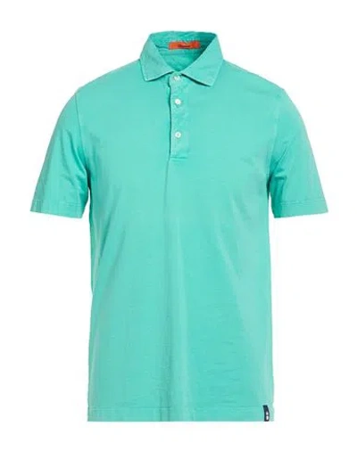 Drumohr Man Polo Shirt Emerald Green Size M Cotton