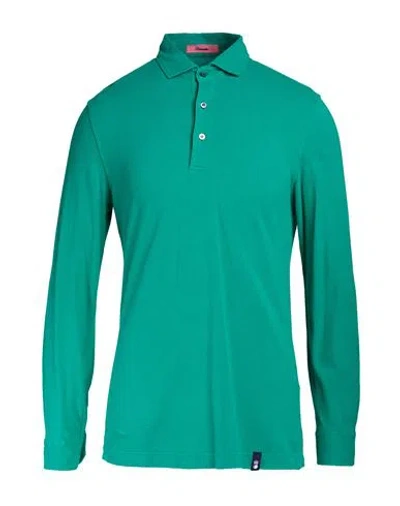 Drumohr Man Polo Shirt Emerald Green Size S Cotton