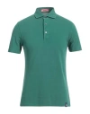 Drumohr Man Polo Shirt Emerald Green Size Xl Cotton