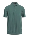 Drumohr Man Polo Shirt Green Size Xxl Cotton