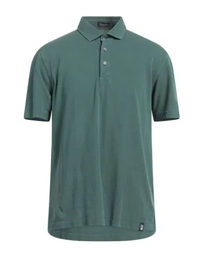 Drumohr Man Polo Shirt Green Size Xxl Cotton