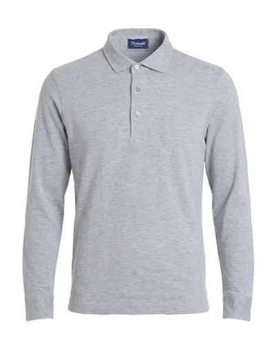 Drumohr Man Polo Shirt Light Grey Size S Cotton In Gray