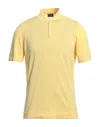 Drumohr Man Polo Shirt Ocher Size 46 Cotton In Yellow