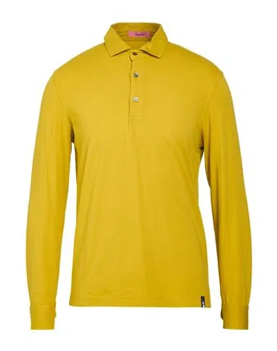 Drumohr Man Polo Shirt Marigold Size S Cotton In Yellow