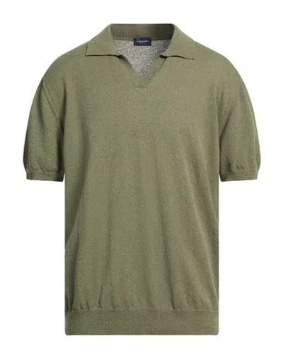 Drumohr Man Polo Shirt Military Green Size 48 Cotton, Polyamide