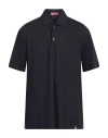 Drumohr Man Polo Shirt Navy Size 3xl Cotton In Blue