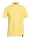 Drumohr Man Polo Shirt Light Yellow Size L Cotton