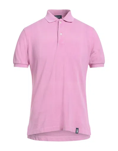 DRUMOHR DRUMOHR MAN POLO SHIRT PINK SIZE S COTTON