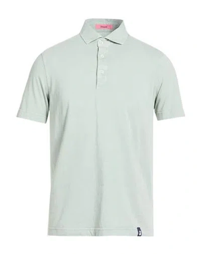 Drumohr Man Polo Shirt Sage Green Size Xxl Cotton