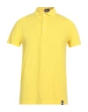 Drumohr Classic Knit Polo Shirt With Pointed Collar In Yellow