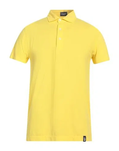 DRUMOHR DRUMOHR MAN POLO SHIRT YELLOW SIZE M COTTON