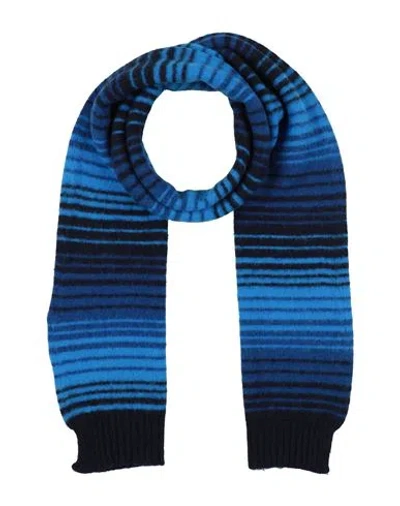 Drumohr Man Scarf Blue Size - Lambswool In Blue
