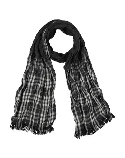 Drumohr Man Scarf Charcoal Size - Virgin Wool In Black