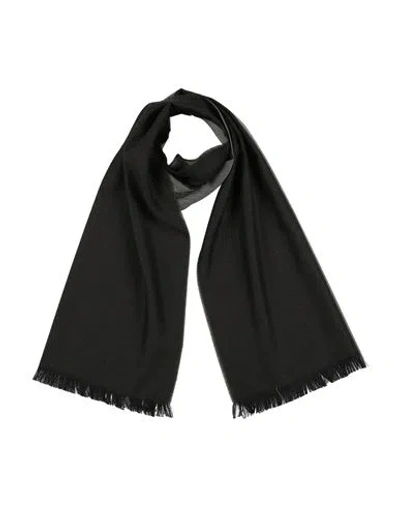 Drumohr Man Scarf Dark Green Size - Virgin Wool In Black