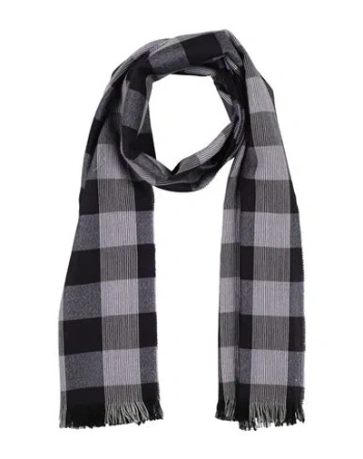 Drumohr Man Scarf Dark Purple Size - Virgin Wool In Black