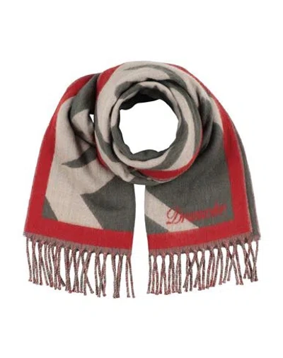 Drumohr Man Scarf Military Green Size - Wool In Multi