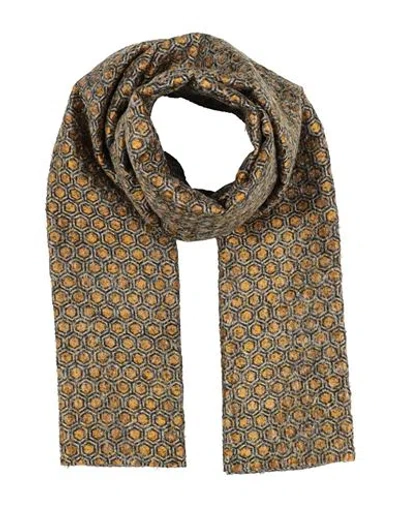 Drumohr Man Scarf Mustard Size - Silk In Multi