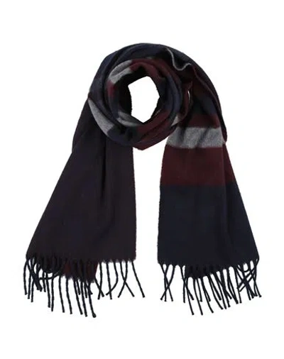 Drumohr Man Scarf Plum Size - Cashmere, Wool In Blue