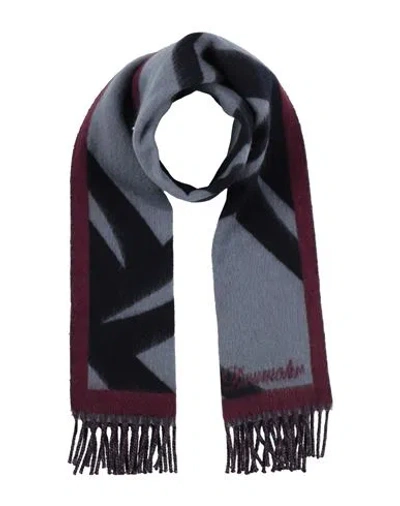 Drumohr Man Scarf Slate Blue Size - Wool In Multi