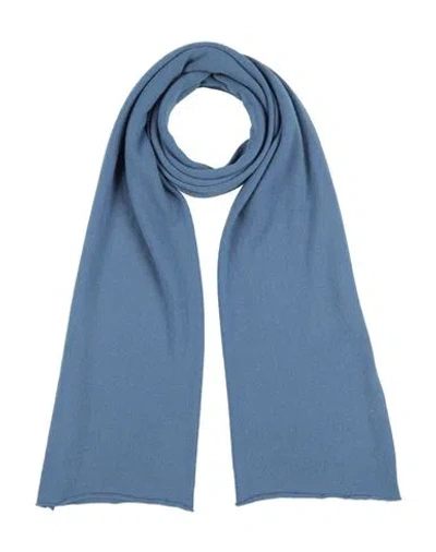 Drumohr Man Scarf Slate Blue Size - Cashmere