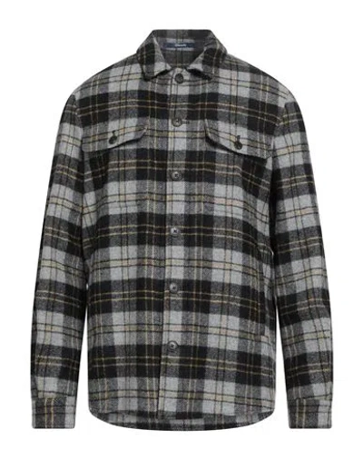 Drumohr Man Shirt Black Size 44 Virgin Wool, Polyamide